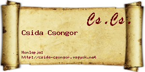 Csida Csongor névjegykártya